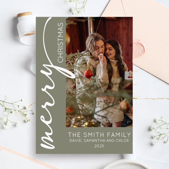 Modern Christmas Holiday Card (Modern Merry Christmas Holiday Card )