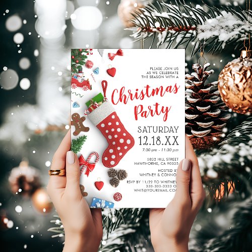 Modern Christmas Holiday Party Invitation