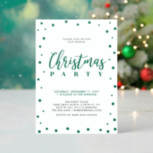 Modern Christmas Holiday Party Letterpress Invite Photo Cards