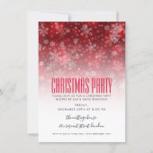 Modern Christmas Holiday Party Red & White Invitation | Zazzle