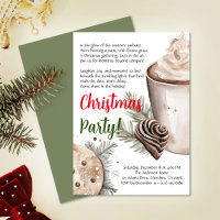 Modern Christmas Holiday Poem Party Invitation