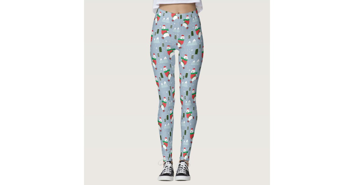 Polar Express Christmas Leggings