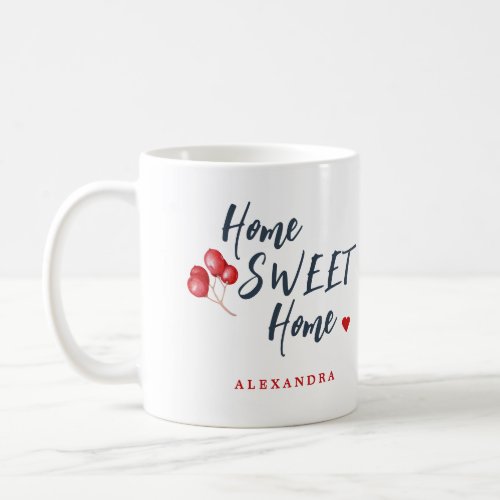 Modern Christmas home sweet home name personalized Coffee Mug