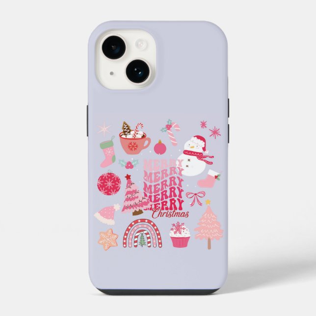 Modern Christmas Iphone Case (Back)