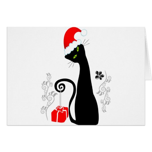 Modern Christmas Kitty (Front Horizontal)
