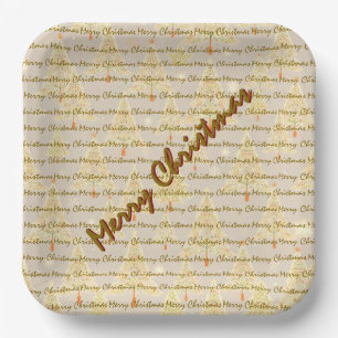 Modern Christmas Luxury Christmas Trees Paper Plates