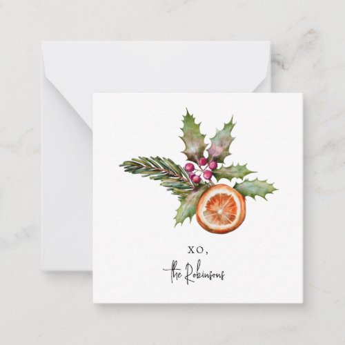 Modern Christmas Mistletoe Note Card