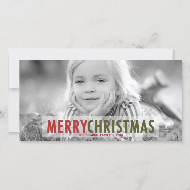 MODERN CHRISTMAS | MODERN HOLIDAY PHOTO CARD (Front)