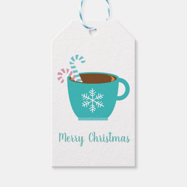 Modern Christmas Mug Customizable Gift Tags (Front)