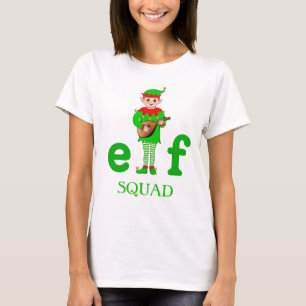 Modern Christmas Musical Elf Squad T-Shirt