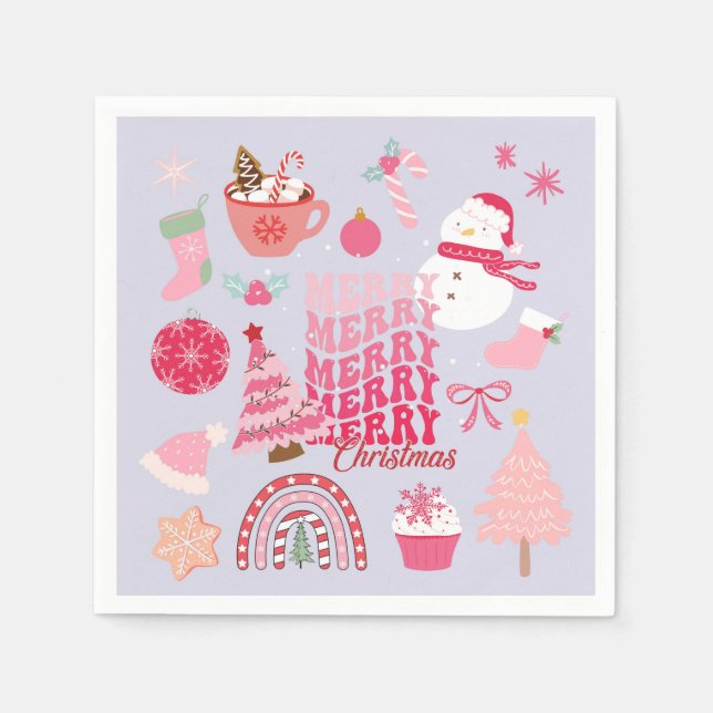 Modern Christmas Napkins (Front)