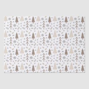 Modern Christmas Neutral Tones Tissue Paper