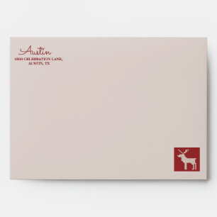 Modern Christmas Nordic Reindeer Envelope