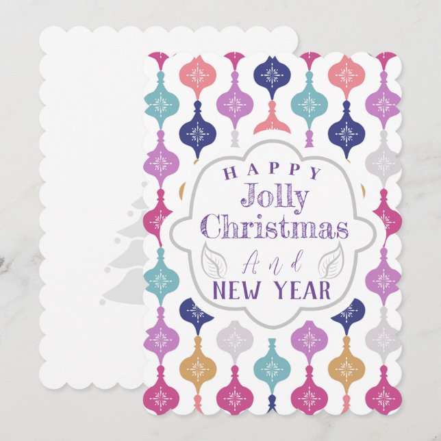 Modern Christmas Ornament  Card (Front/Back)