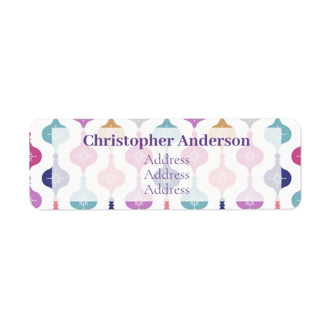 Modern Christmas Ornament  Label (Front)