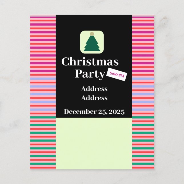 Modern Christmas Party Flyer (Front)