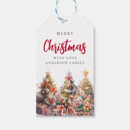 Modern Christmas Party Gift Tags