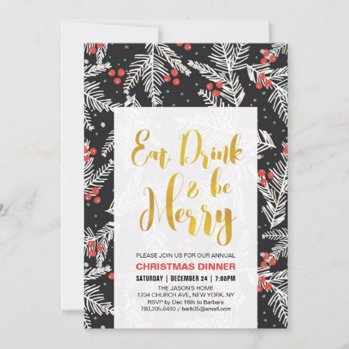 Modern Christmas Party Holiday Party Invitations