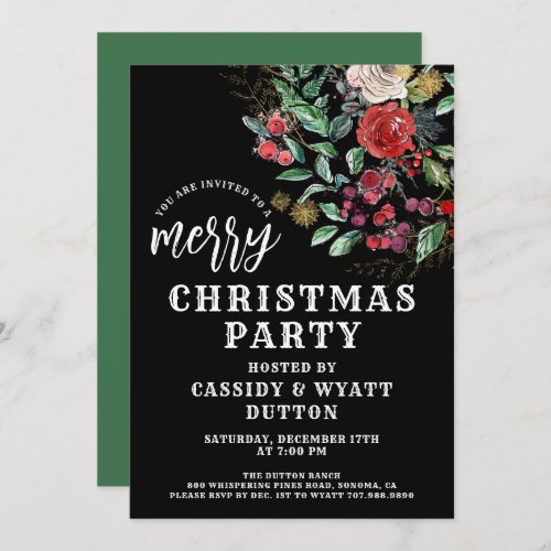 Modern Christmas Party Invitation