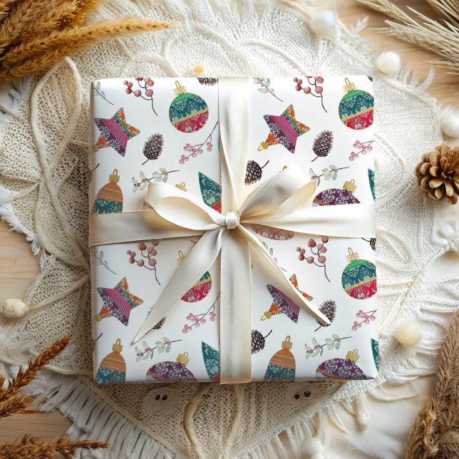 Modern Christmas Pattern  Wrapping Paper Sheets (Creator Uploaded)