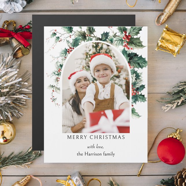 Modern Christmas Photo Arch w/Holly (Creator Uploaded)