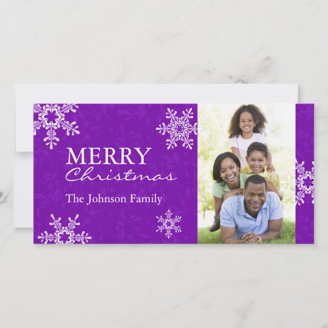 Modern Christmas Photo Card Template (Front)
