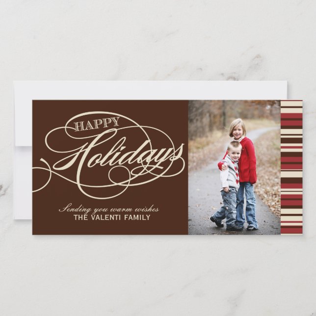 Modern Christmas Photo Cards (Front)
