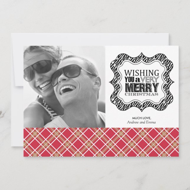 Modern Christmas Photo Cards (Front)