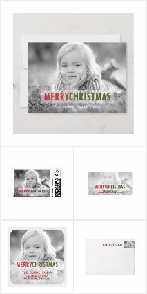 Modern Christmas Photo Holiday Card Collection