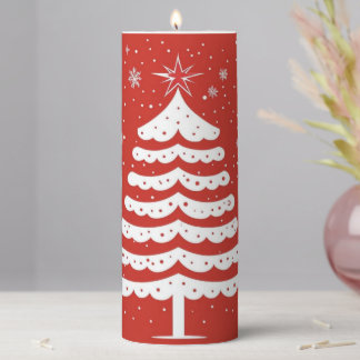 Modern Christmas Pillar Candle