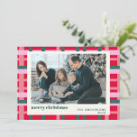 Modern Christmas Plaid Red Green Custom Photo Holiday Card<br><div class="desc">With a modern twist and classic holiday colors,  this stylish holiday card features a cozy and festive Christmas plaid pattern in vibrant red and green. Easily personalize it with your photo and text.</div>