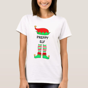 Modern Christmas Preppy Elf T-Shirt