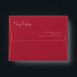 Modern Christmas | Red Card Envelope<br><div class="desc">This modern Christmas | red card envelope is perfect for your minimalist shabby chic boho red and white holiday greeting. The minimal whimsical handwritten calligraphy is delicate and rustic while staying classy and elegant. You will find that everything about this product is editable, so feel free to add pictures or...</div>