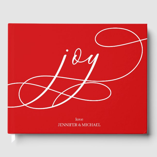 Modern Christmas | Red Joy Guest Book