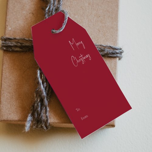 Modern Christmas  Red To From Gift Tags