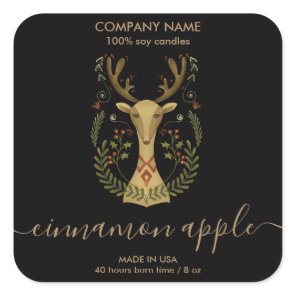 Modern Christmas Reindeer Candle label product