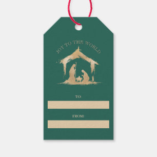 Modern Christmas Religious Nativity Mary & Joseph Gift Tags