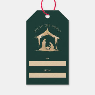 Modern Christmas Religious Nativity Mary & Joseph Gift Tags