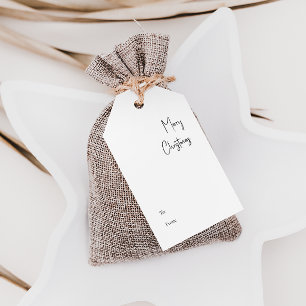 Modern Christmas Script To From Gift Tags