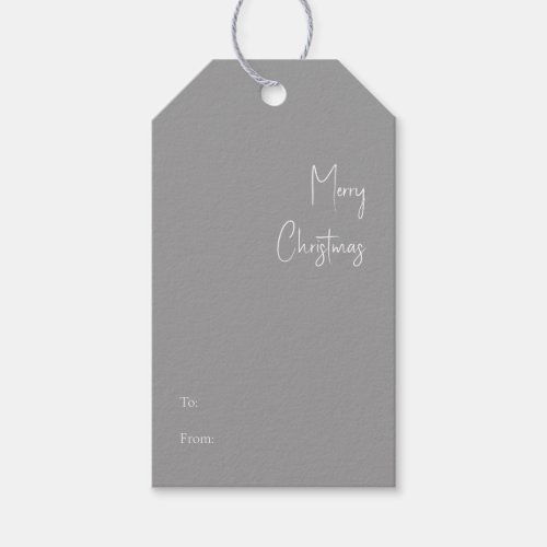 Modern Christmas  Silver To From Gift Tags
