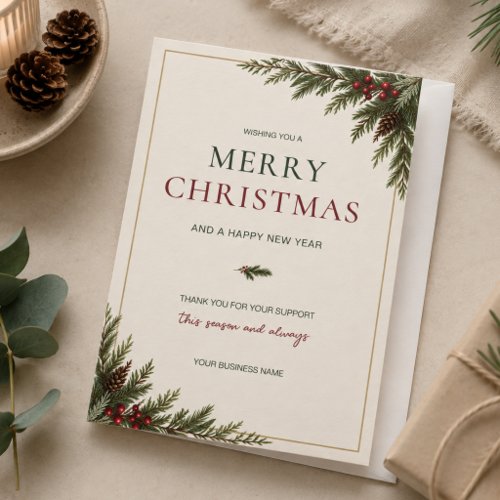 Modern Christmas Small Business Holiday Card