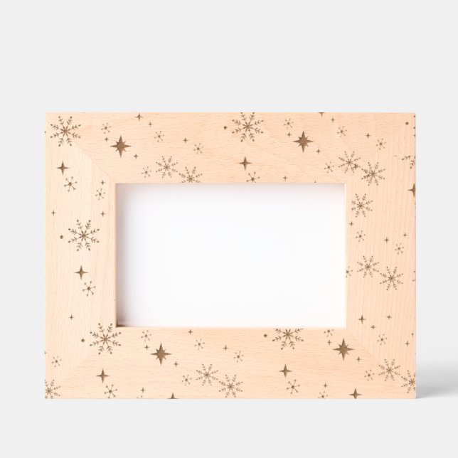 Modern Christmas Snowflake   Engraved Frames (Front)