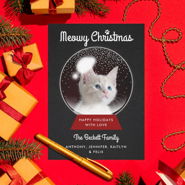 Modern Christmas Snowglobe | Pet Holiday Photo (Creator Uploaded)