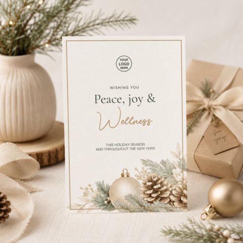 Modern Christmas Spa Wellness Holiday Card