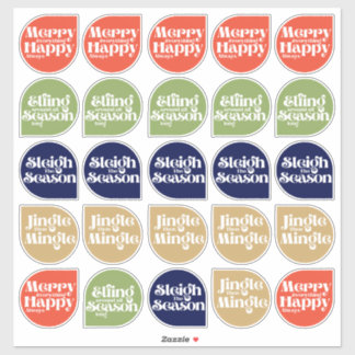 Modern Christmas Sticker Seals