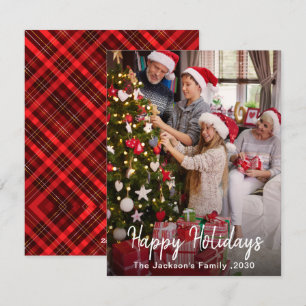 Modern Christmas Stylish Minimalist Script Family  Holiday Card