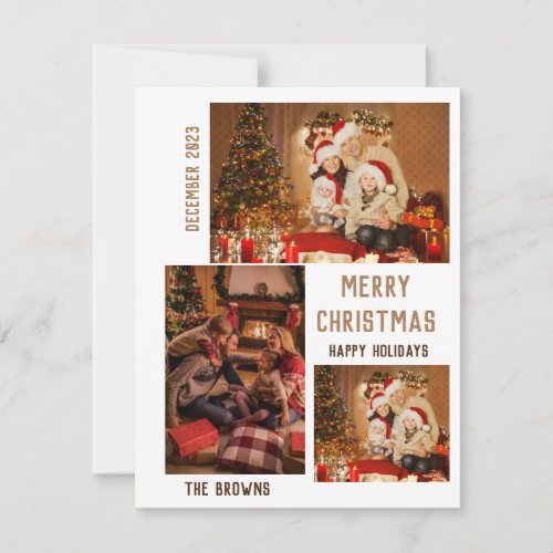 Modern Christmas Stylish Minimalist Script Family  Note Card