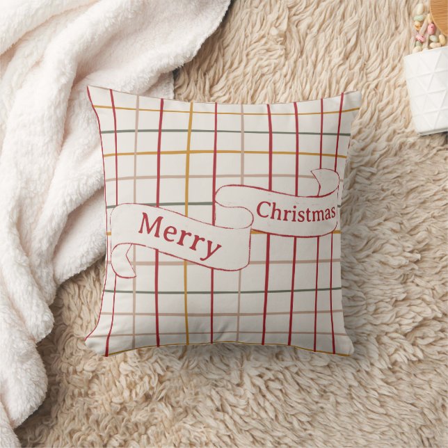 Modern Christmas  Throw Pillow (Blanket)