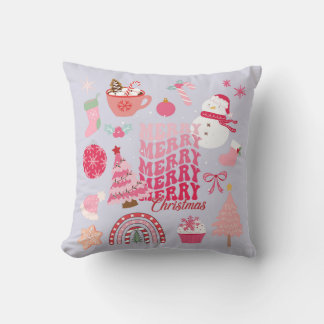 Modern Christmas Throw Pillow