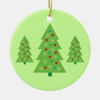 Modern Christmas Tree Art Ceramic Ornament